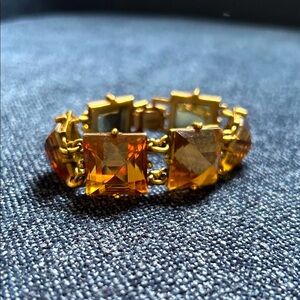 J. Crew Gold and Amber-Toned Bracelet